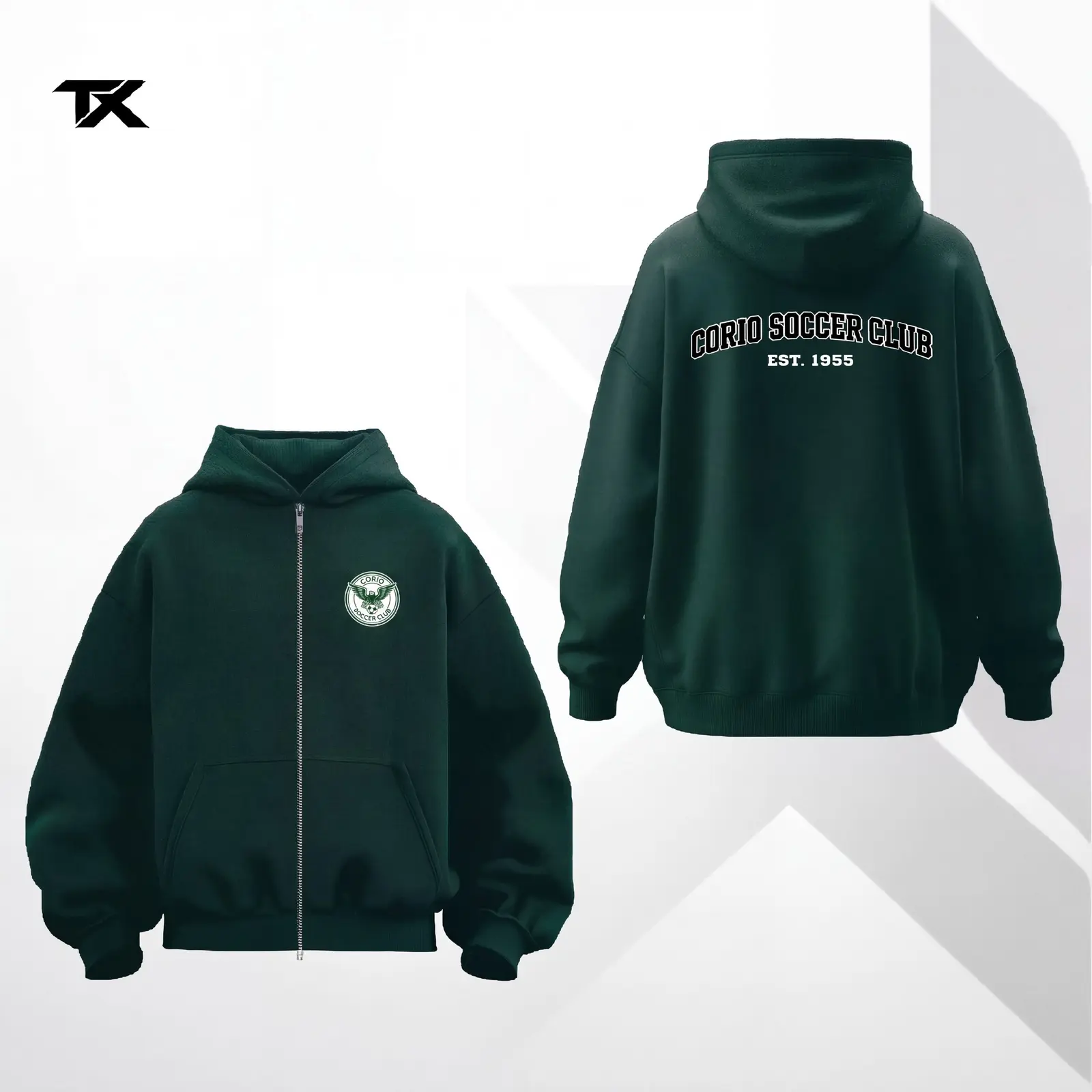 Corio - Oversized Zipper Hoodie