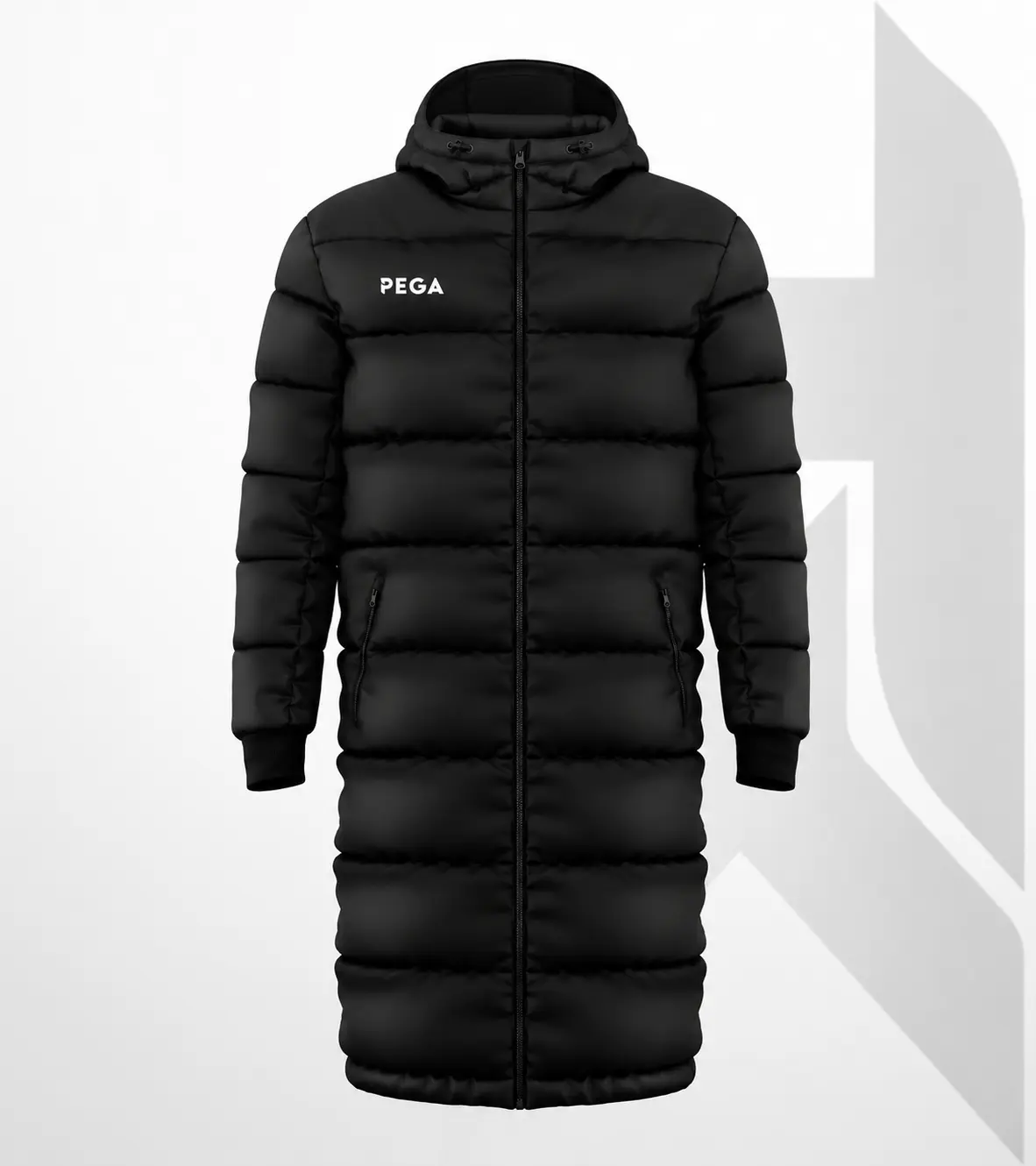 Pega - Long Puffer Jacket - Black