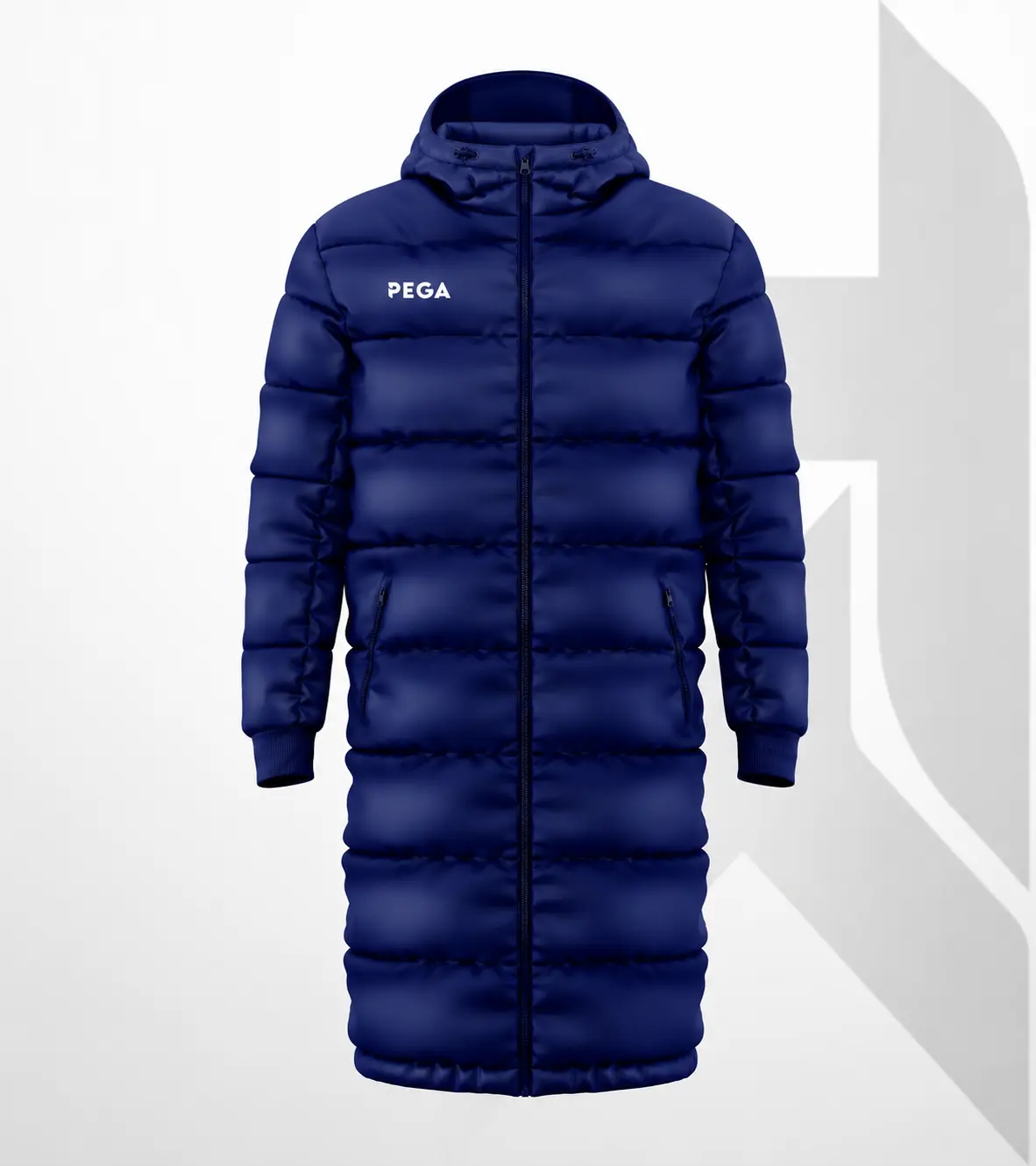 Pega - Long Puffer Jacket - Navy