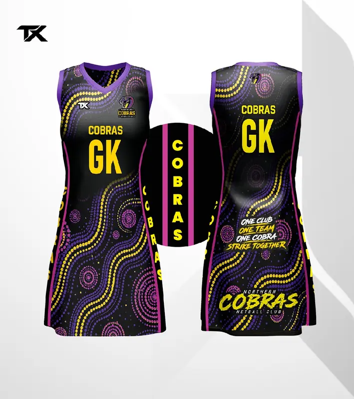 Cobras - Netball Dress - Indigenous thumbnail 1